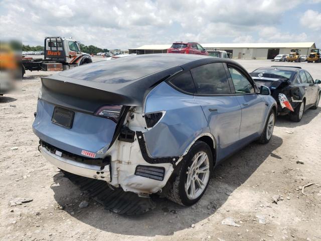 5YJYGDEE0LF006431 - 2020 TESLA MODEL Y Синий фото 4