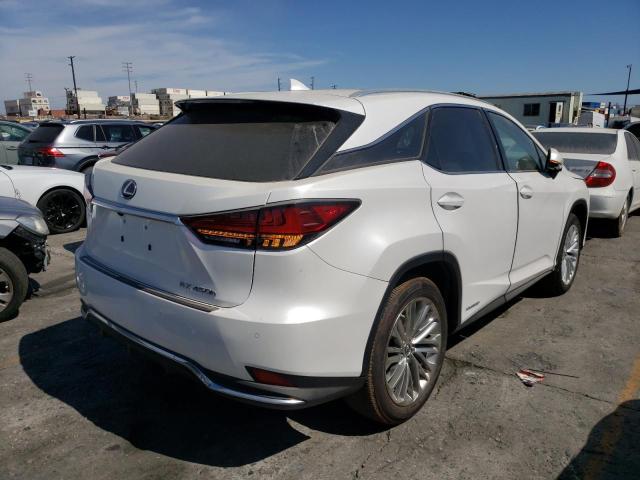 2T2JGMDA7MC064764 - 2021 LEXUS RX 450H WHITE photo 4