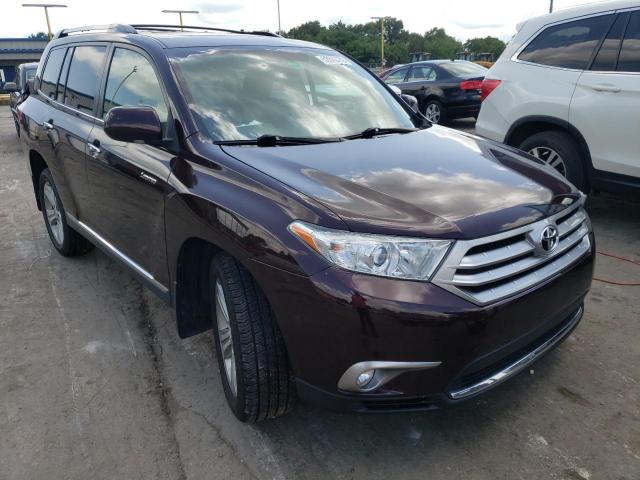 5TDDK3EH3DS211238 - 2013 TOYOTA HIGHLANDER BURGUNDY photo 1