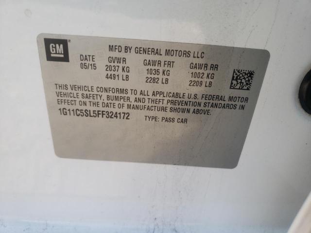 1G11C5SL5FF324172 - 2015 CHEVROLET MALIBU 1LT WHITE photo 10
