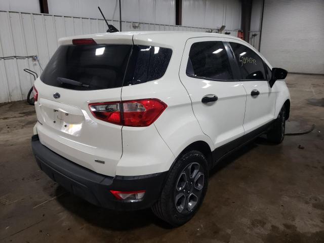 MAJ3S2FE2LC341916 - 2020 FORD ECOSPORT S WHITE photo 4