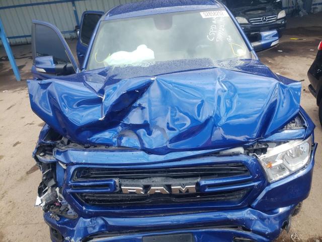 1C6SRFFT6KN784622 - 2019 RAM 1500 BIG H BLUE photo 7