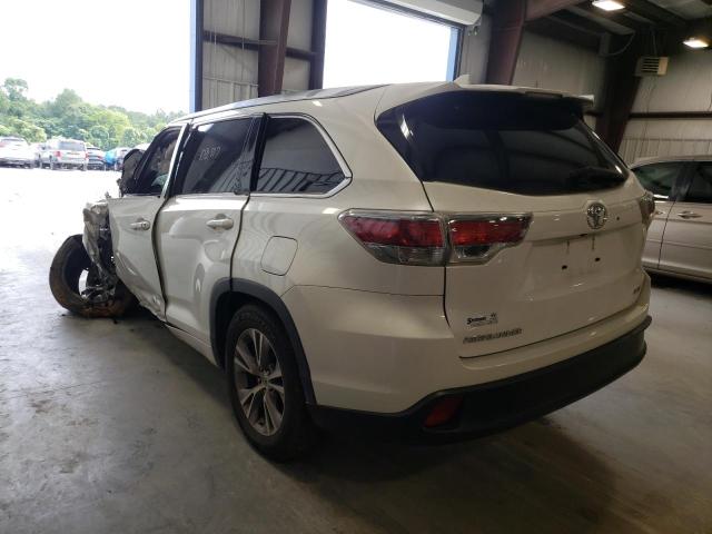 5TDKKRFH5FS055229 - 2015 TOYOTA HIGHLANDER WHITE photo 3