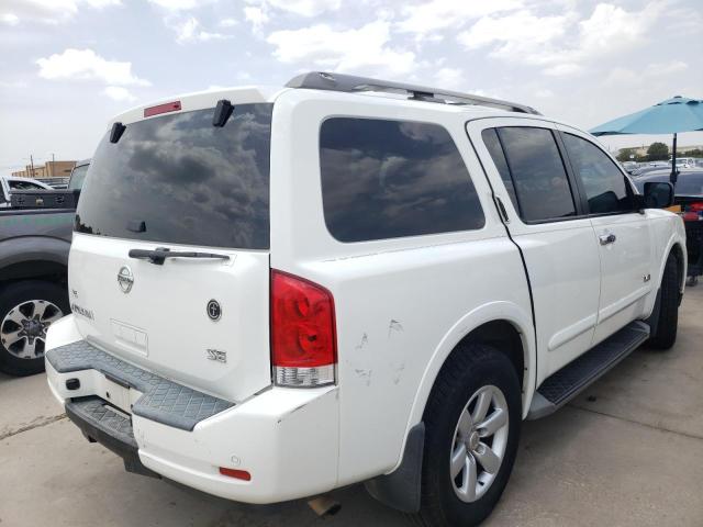 5N1AA08DX8N609387 - 2008 NISSAN ARMADA SE WHITE photo 4