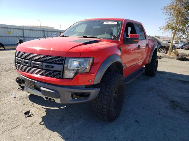 1FTFW1R61CFC99893 - 2012 FORD F150 SVT R RED photo 2