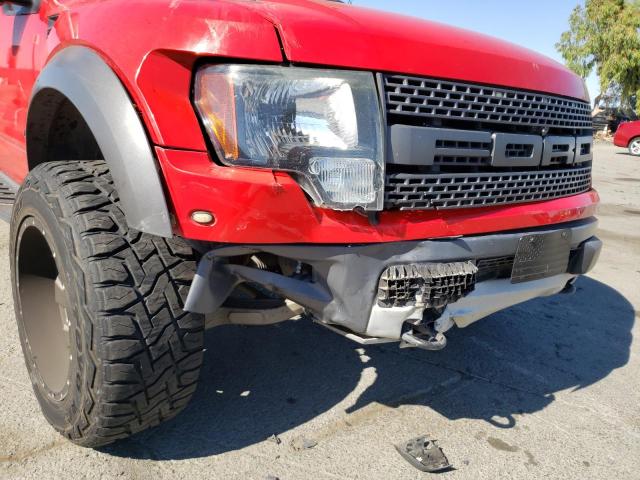 1FTFW1R61CFC99893 - 2012 FORD F150 SVT R RED photo 9