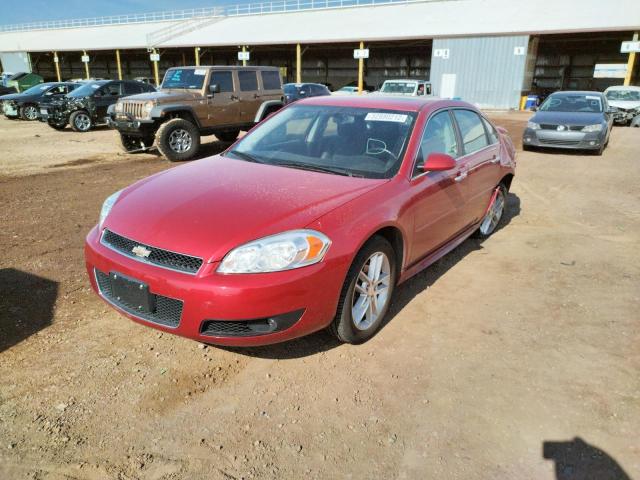 2G1WC5E32E1156529 - 2014 CHEVROLET IMPALA LIM RED photo 2