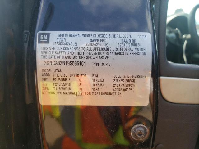 3GNCA33B19S596161 - 2009 CHEVROLET HHR LS 黑色 照片 10