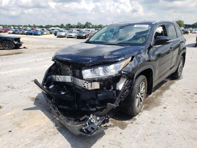 5TDJZRFH9KS621880 - 2019 TOYOTA HIGHLANDER BLACK photo 2