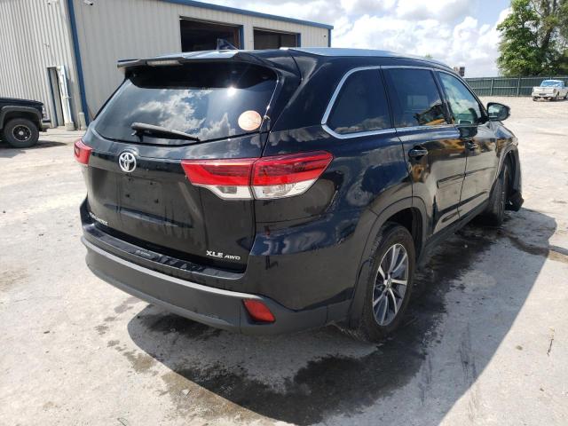 5TDJZRFH9KS621880 - 2019 TOYOTA HIGHLANDER BLACK photo 4