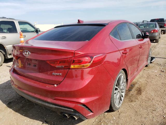 KMHD04LB1JU480366 - 2018 HYUNDAI ELANTRA SP RED photo 4