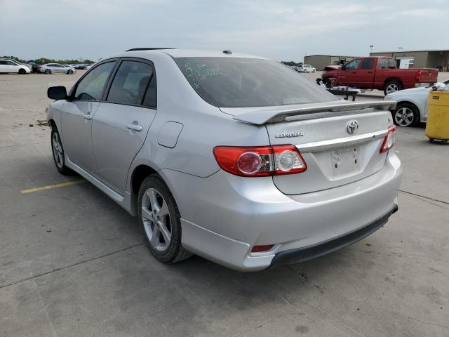 2T1BU4EE4BC669972 - 2011 TOYOTA COROLLA S SILVER photo 3