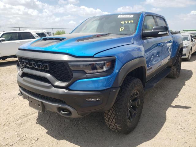 1C6SRFU95MN763237 - 2021 RAM 1500 TRX BLUE photo 2