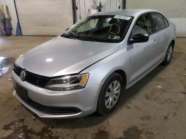 3VW2K7AJ8EM207420 - 2014 VOLKSWAGEN JETTA BASE SILVER photo 2
