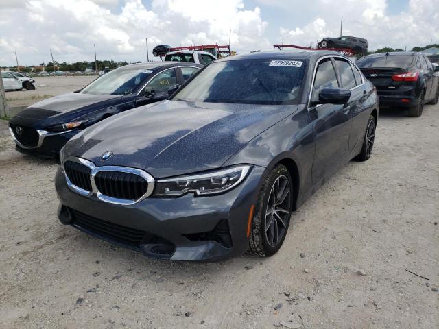 3MW5R1J00M8C03947 - 2021 BMW 330I GRAY photo 2