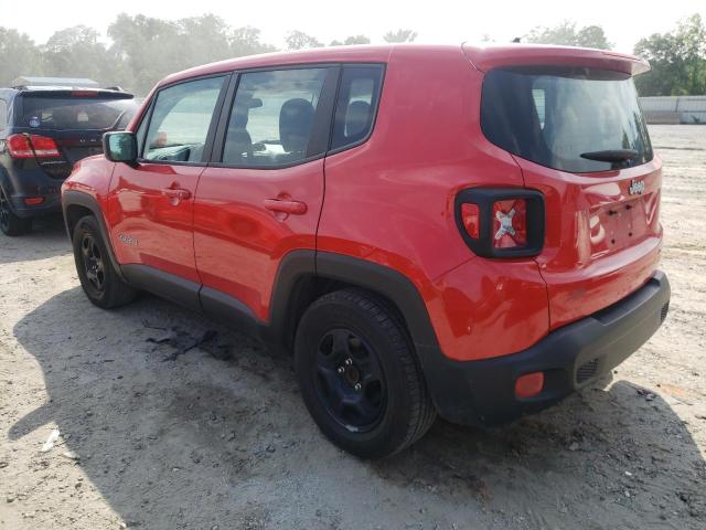 ZACCJAAB5HPE52869 - 2017 JEEP RENEGADE S RED photo 3