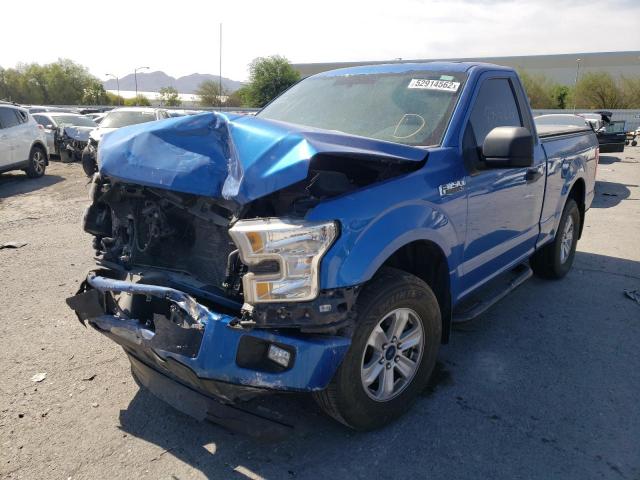 1FTMF1C87GKE44367 - 2016 FORD F150 BLUE photo 2