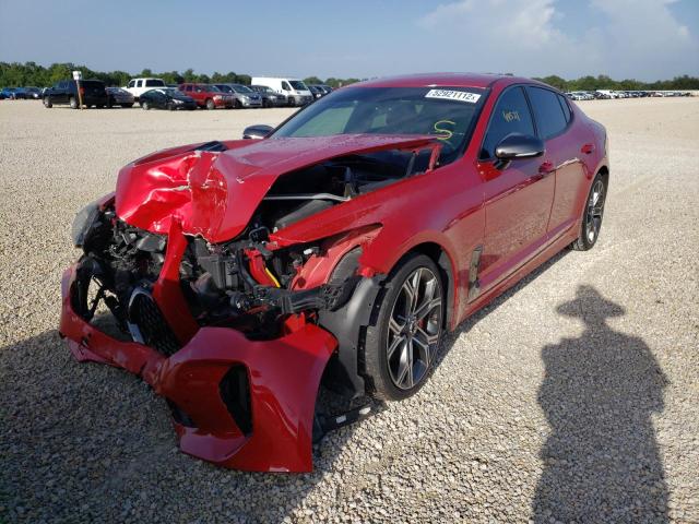 KNAE35LCXK6042429 - 2019 KIA STINGER GT RED photo 2