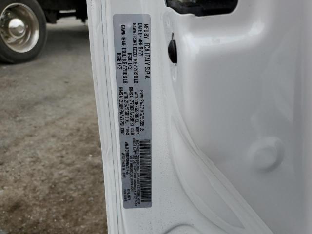 ZFBHRFAB8M6V27446 - 2021 RAM PROMASTER WHITE photo 10