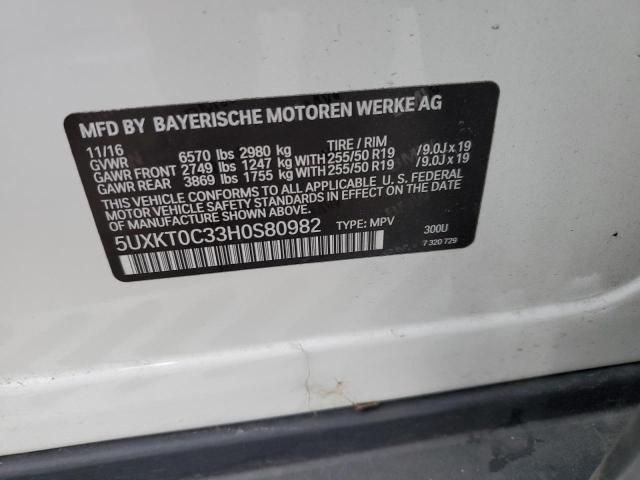 5UXKT0C33H0S80982 - 2017 BMW X5 XDR40E Ağ foto 10