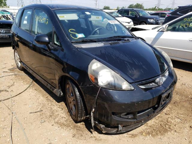 JHMGD38697S051328 - 2007 HONDA FIT S BLACK photo 1