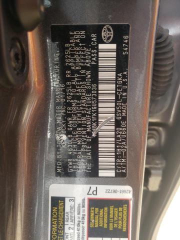 4T1BK1FK1GU573036 - 2016 TOYOTA CAMRY XSE GRAY photo 10