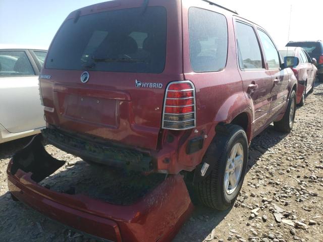 4M2CU98H36KJ13349 - 2006 MERCURY MARINER HE RED photo 4