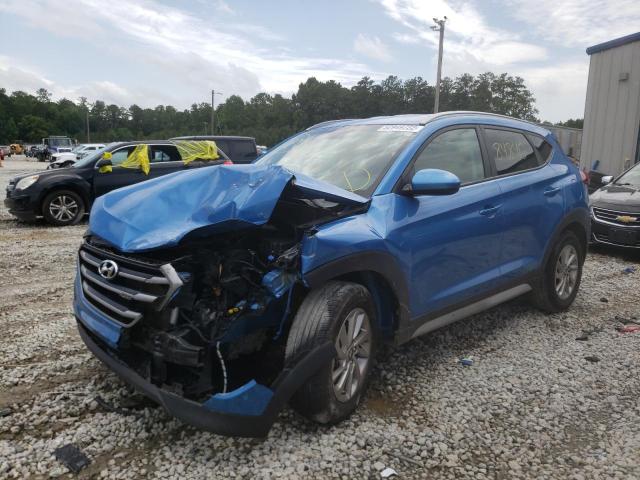 KM8J33A42JU601365 - 2018 HYUNDAI TUCSON SEL BLUE photo 2