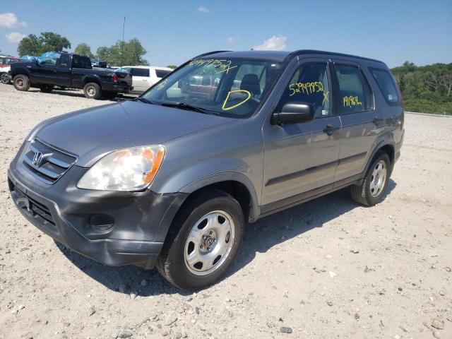 JHLRD78506C045020 - 2006 HONDA CR-V LX GRAY photo 2