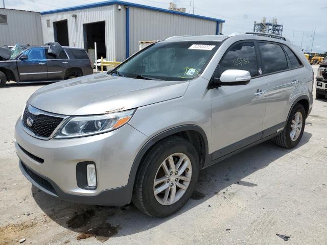 5XYKT3A61FG608178 - 2015 KIA SORENTO GRAY photo 2