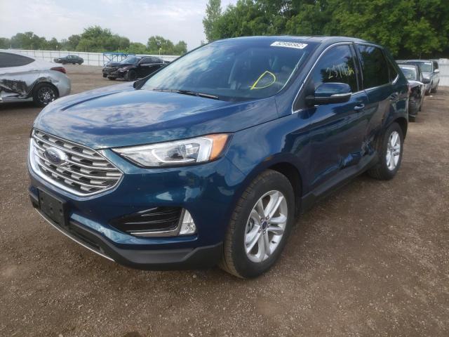 2FMPK4J95LBA35693 - 2020 FORD EDGE SEL BLUE photo 2