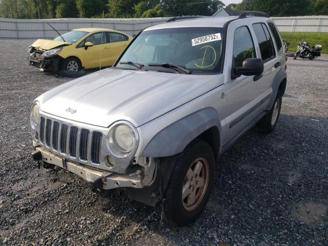 1J4GL48K87W523092 - 2007 JEEP LIBERTY SP SILVER photo 2