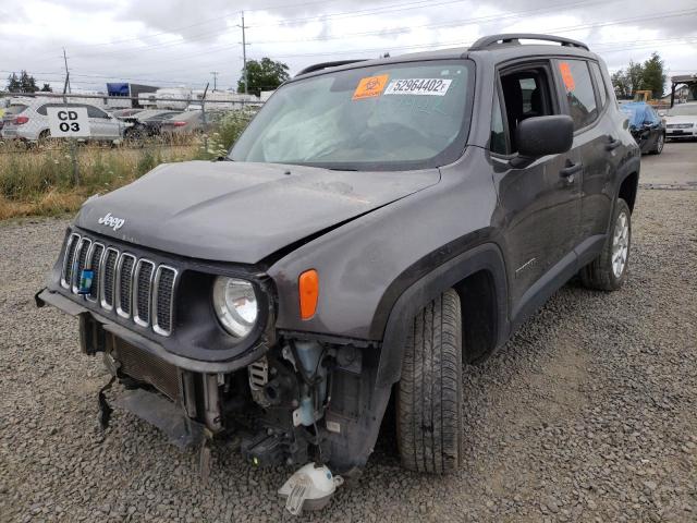 ZACNJBAB4LPL42724 - 2020 JEEP RENEGADE S GRAY photo 2