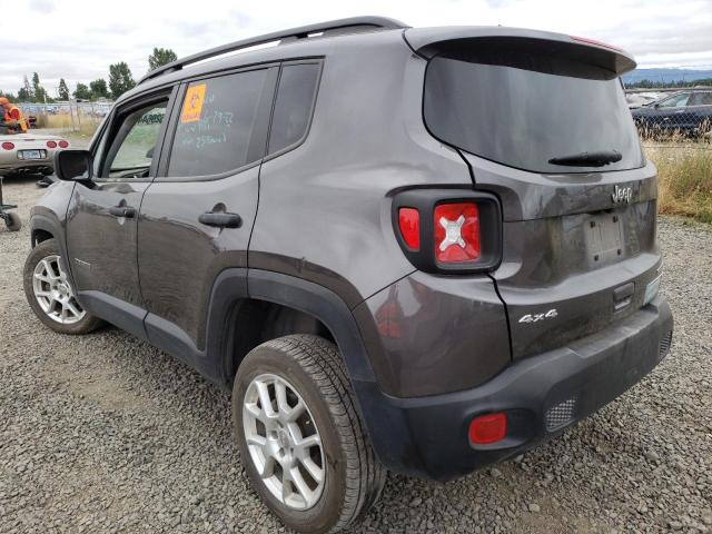 ZACNJBAB4LPL42724 - 2020 JEEP RENEGADE S GRAY photo 3