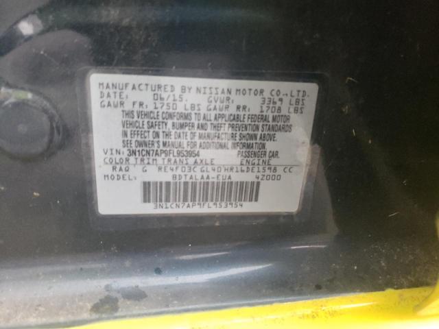 3N1CN7AP9FL953954 - 2015 NISSAN VERSA S YELLOW photo 10