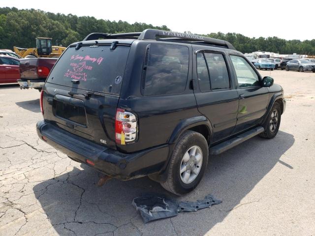 JN8DR09X72W658331 - 2002 NISSAN PATHFINDER BLACK photo 4