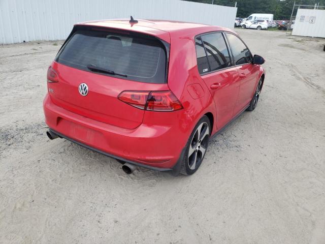 3VW4T7AUXHM055824 - 2017 VOLKSWAGEN GTI S RED photo 4