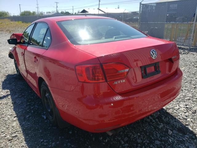 3VW2K7AJ4EM430067 - 2014 VOLKSWAGEN JETTA BASE RED photo 3