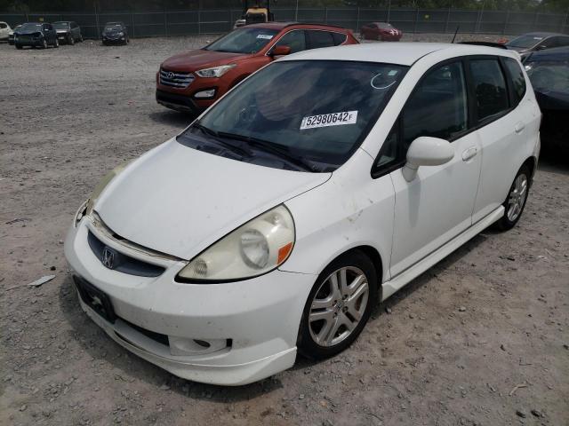 JHMGD38677S048153 - 2007 HONDA FIT S WHITE photo 2