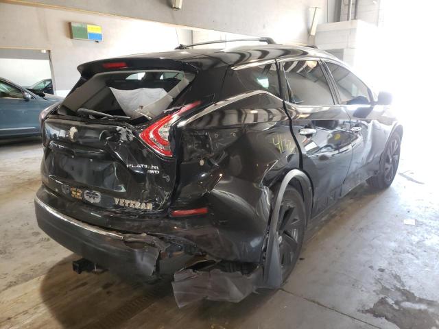 5N1AZ2MH9FN281082 - 2015 NISSAN MURANO BLACK photo 4