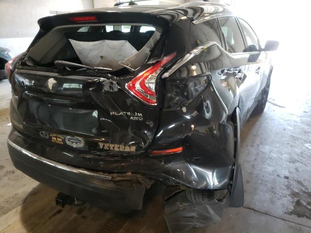 5N1AZ2MH9FN281082 - 2015 NISSAN MURANO BLACK photo 9