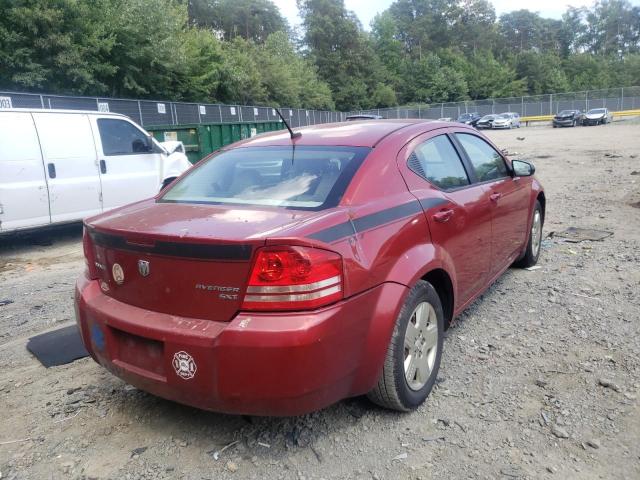 1B3CC4FB2AN232190 - 2010 DODGE AVENGER RED photo 4