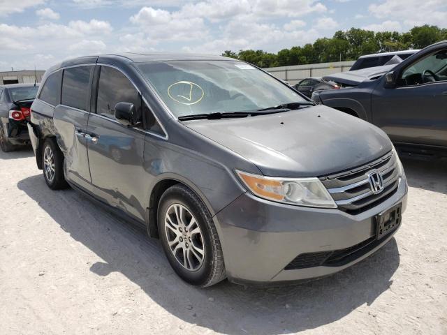 5FNRL5H66CB035197 - 2012 HONDA ODYSSEY EX GRAY photo 1