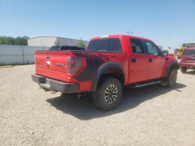 1FTFW1R64DFA18848 - 2013 FORD F150 SVT R RED photo 4