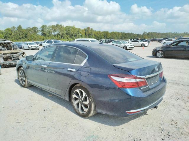 1HGCR2F8XHA101646 - 2017 HONDA ACCORD EXL BLUE photo 3