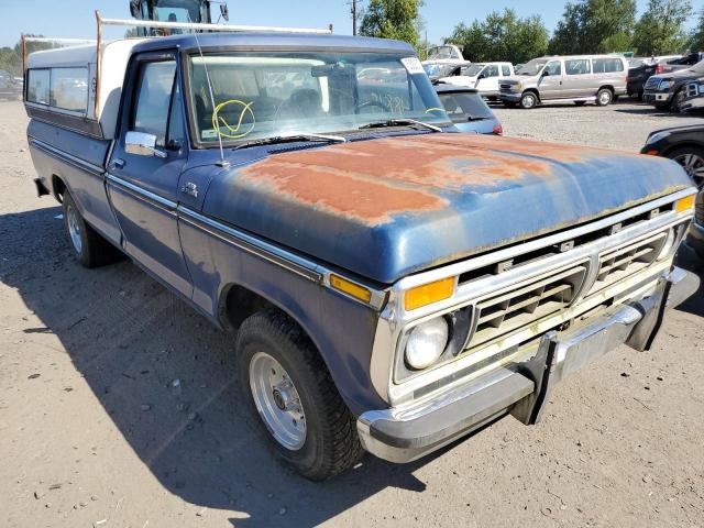 F15BRY42601 - 1977 FORD F-150 BLUE photo 10