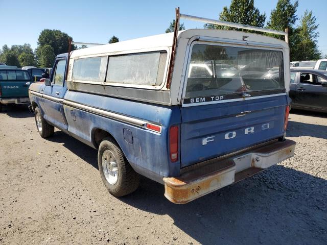 F15BRY42601 - 1977 FORD F-150 BLUE photo 3