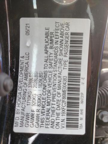 19XFC2F86ME004383 - 2021 HONDA CIVIC SPORT  照片 10