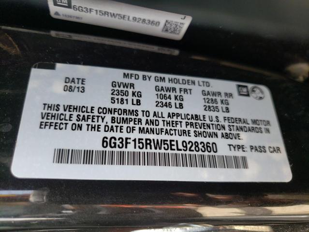 6G3F15RW5EL928360 - 2014 CHEVROLET SS BLACK photo 10