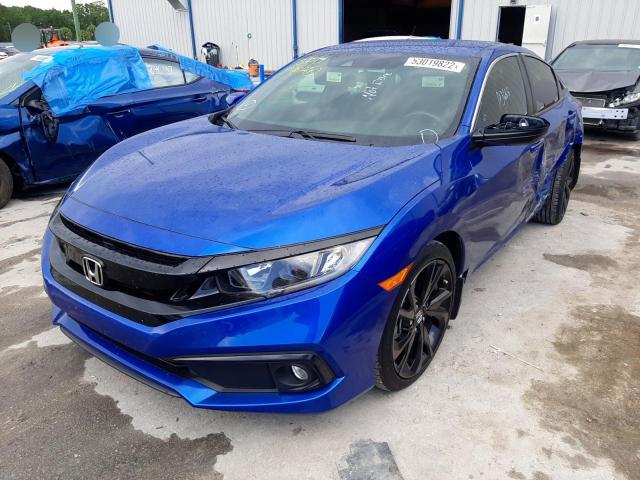 2HGFC2F89LH563723 - 2020 HONDA CIVIC SPOR BLUE photo 2